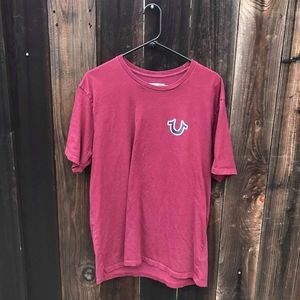 True Religion Short Sleeve Maroon Tee
